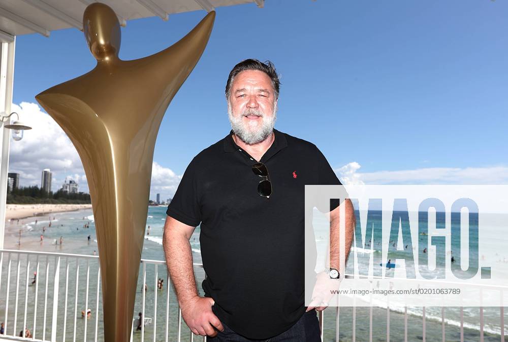 RUSSELL CROWE EVENTS ANNOUNCEMENT, Australian Academy of Cinema and Television Arts (AACTA) President Russell Crow at Burleigh Pavilion on the Gold Coast, Saturday, January 28, 2023. ( NO ARCHIVING, , NO USE IN BOOKS WITHOUT CONSENT NSW AUSTRALIA