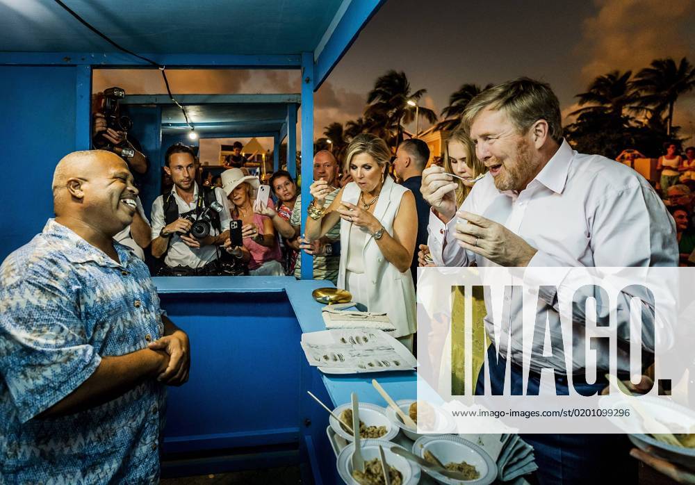 BONAIRE King Willem Alexander, Queen Maxima and Princess Amalia during the visit to the Taste of Bonaire event The Crown Princess has a two week introduction to the countries of Aruba, Curacao and Sint Maarten and the islands that form the Caribbean Netherlands Bonaire, Sint Eustatius and Saba ANP REMKO DE WAAL netherlands out belgium out