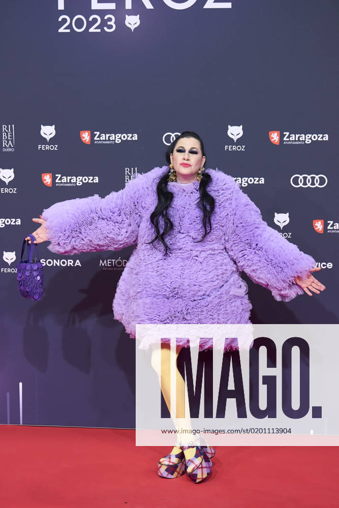 Maria Jose Charro Galan (La Terremoto de Alcorcon) attends Feroz Awards 2023 - Red Carpet at Auditorium on January 28, 2023 in Zaragoza, Spain Featuring: Maria Jose Charro Galan (La Terremoto de Alcorcon) Where: Zaragoza, Spain When: 28 Jan 2023 Credit: Sean Thornton Cover Images **NOT AVAILABLE FOR PUBLICATION IN SPAIN**
