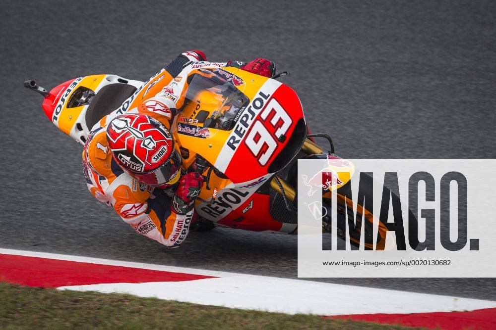 Aktuell Motorsport, Motorrad, MotoGP, Grand Prix in Barcelona, Freies Training 12.06.2015 Montmelo, Barcelona, Spain, Grand Prix Monster Energy of Catalunya. Marc Marquez (ESP), Repsol Honda Team rider, in action during the free practice of MotoGP in the Grand Prix Monster Energy of Catalunya from the Circuito de Montmelo. xAlfredoxSanchezxZubiaurrex ActionPlus11630375