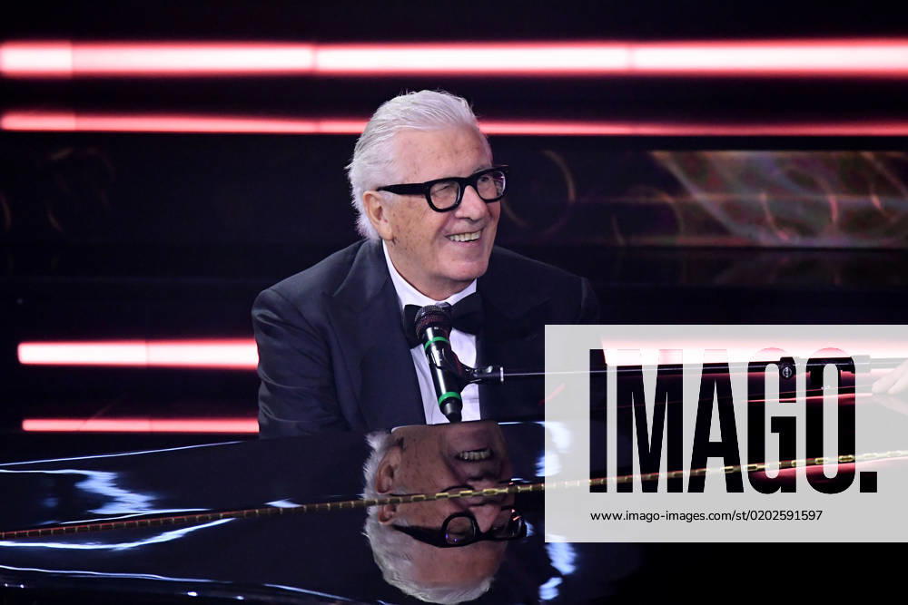 Sanremo, 73rd Italian Song Festival, Fourth Evening. Peppino di Capri receives the Lifetime Achievement Award. In the photo Peppino of Capri