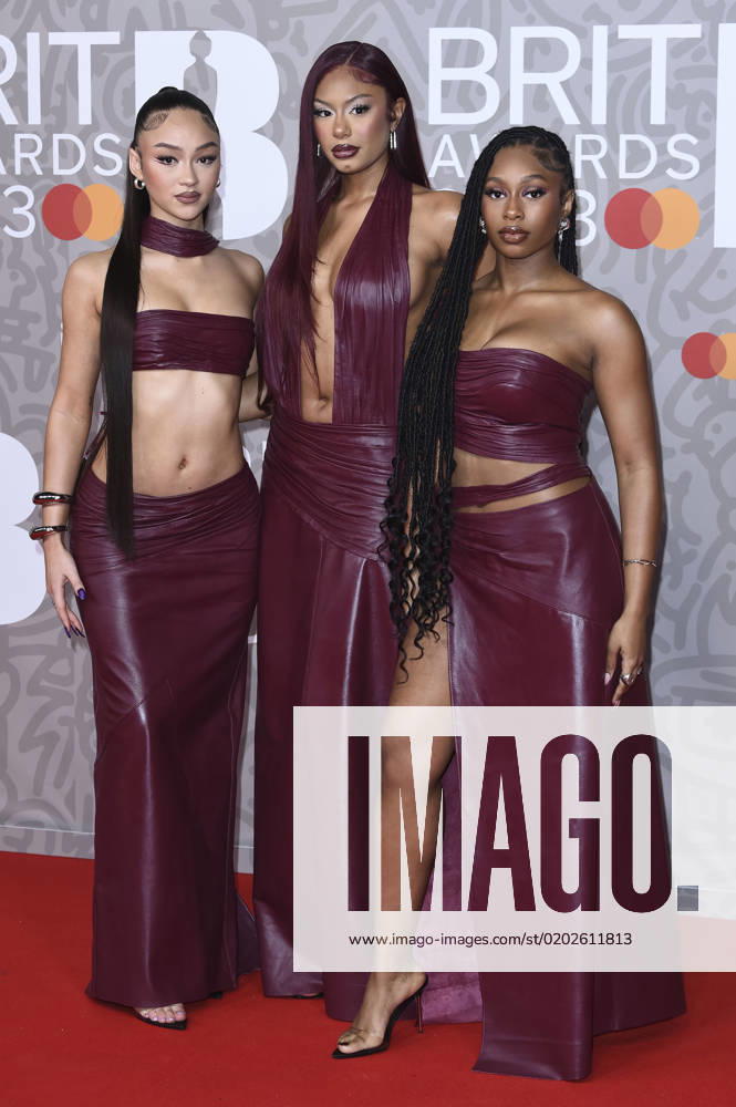 Jorja Douglas, Stella Quaresma, Renee Downer of Flo at the 43 BRIT Awards 2023 ceremony at the O2 Arena London, 11 02 2023. Foto:xS.xFuturexImage