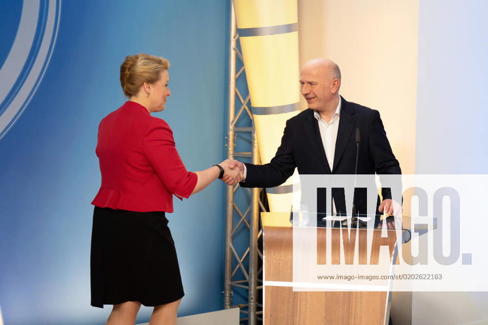 Franziska Giffey, Kai Wegner Election to the House of Representatives of Berlin, Franziska Giffey Governing Mayor of Berlin, SPD and Kai Wegner, Party Chairman, CDU Berlin Berlin GER