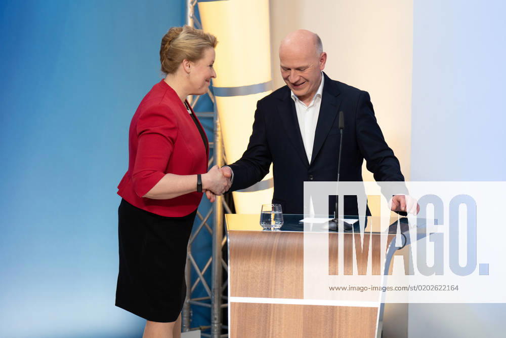 Franziska Giffey, Kai Wegner Election to the House of Representatives of Berlin, Franziska Giffey Governing Mayor of Berlin, SPD and Kai Wegner, Party Chairman, CDU Berlin Berlin GER