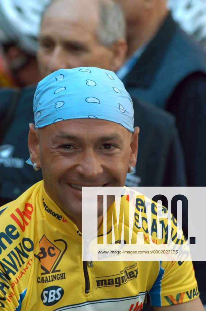 Marco Pantani (Italien Mercatone Uno) gut gelaunt - Radsport Herren Settimana Ciclistica Internazionale Coppi e Bartali 2003, Straßenradsport, Straße, Rad, Vdig Porträt 1. Etappe: Riccione