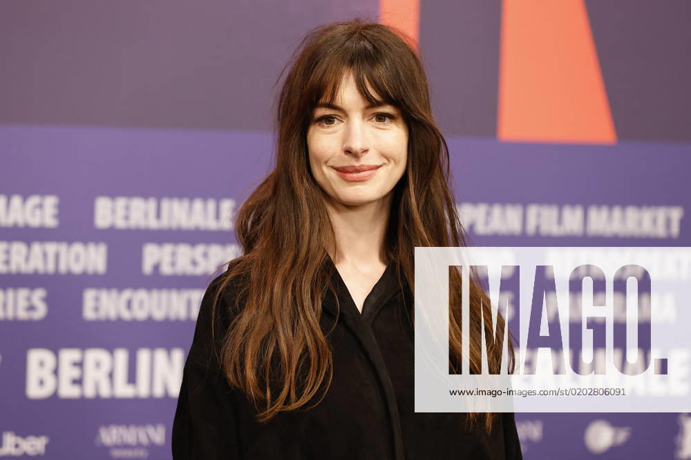 Anne Hathaway at the press conference for the film She Came To Me during the 73 Berlinale International Film Festival on 16 02 2023 in Berlin Berlinale 2023 She Came To Me Photo Call PK