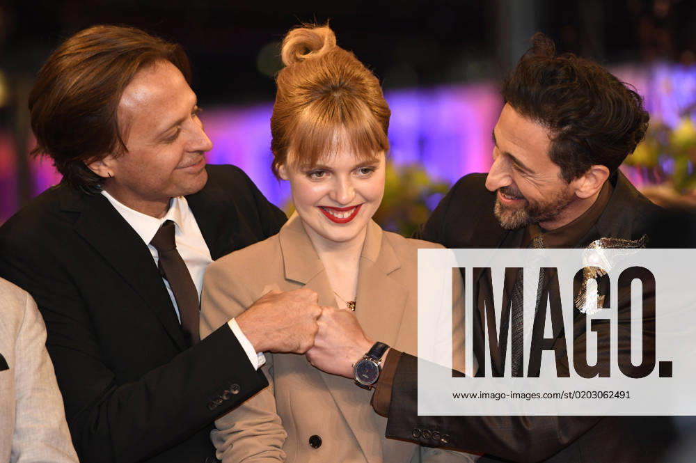 John Trengove, Odessa Young and Adrien Brody at the premiere of the feature film Manodrome at the Berlinale 2023 73 Berlin International Film Festival at the Berlinale Palast Berlin, 18 02 2023 Foto:xC.xNiehausx xFuturexImage