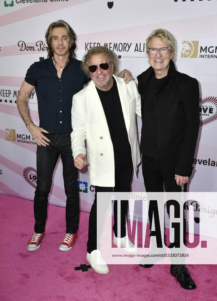 LAS VEGAS, NV - FEBRUARY 18: Rick Springfield, Sammy Hagar and Kevin Cronin at Keep Memory Alive s 26th Annual Power of Love Gala at the MGM Grand Garden Arena in Las Vegas, Nevada on February 18, 2023.
