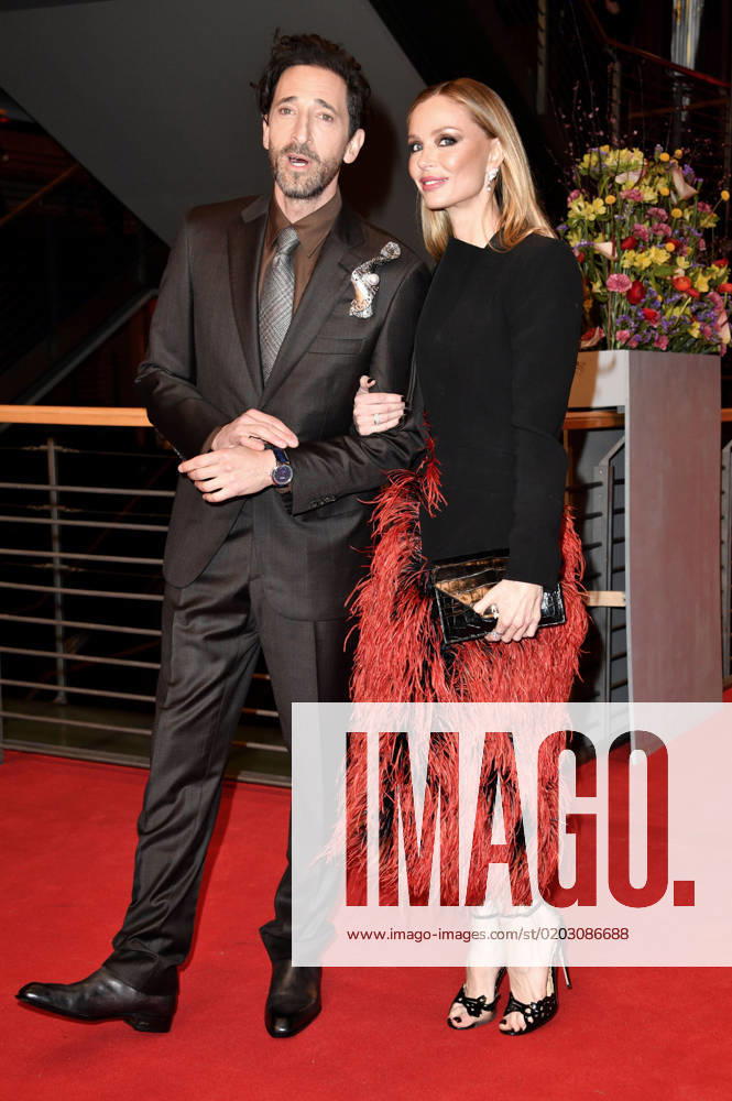 Adrien Brody with partner Georgina Chapman at the premiere of the feature film Manodrome at the Berlinale 2023 73 Berlin International Film Festival at the Berlinale Palast Berlin, 18 02 2023. Foto:xN.xKubelkax xFuturexImage