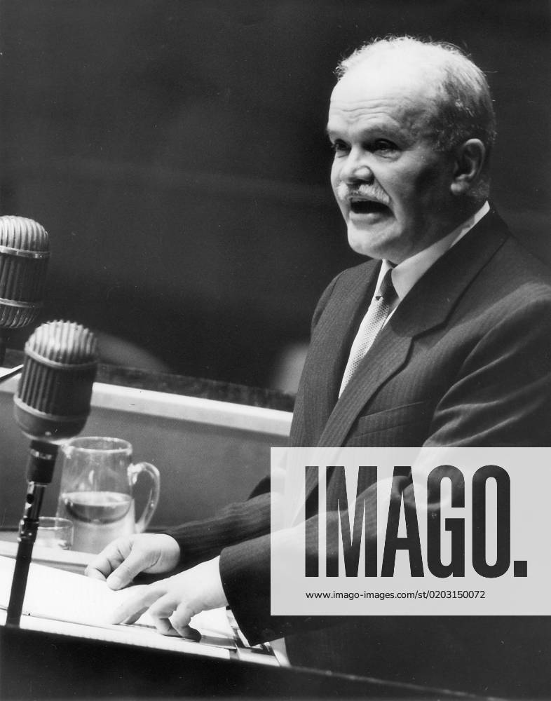 ARCHIVE 1955 Vyacheslav Molotov, Russian politician Molotov is seen here in the pulpit at the United Nations Code 37770 Report image SCANPIX NEW YORK United States of America