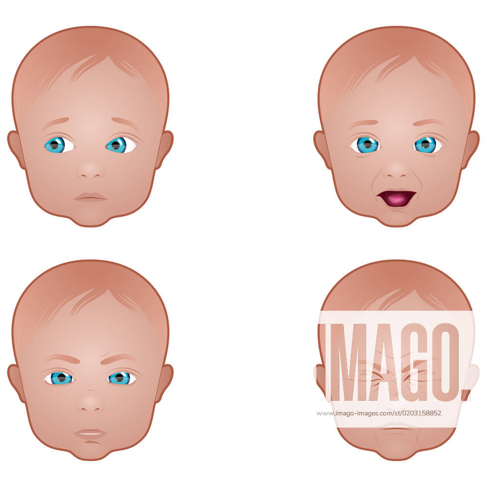Collection of baby facial expressions