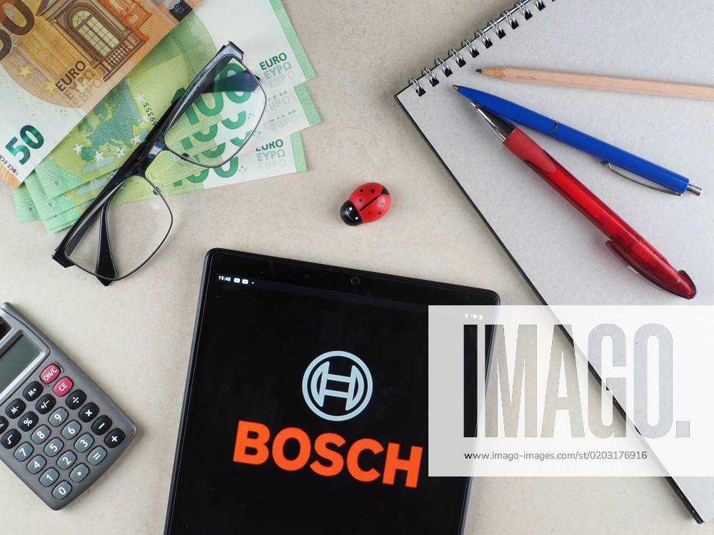 In this photo illustration, Robert Bosch GmbH logo seen displayed on a tablet. Germany - ZUMAs197 20230220_zab_s197_008