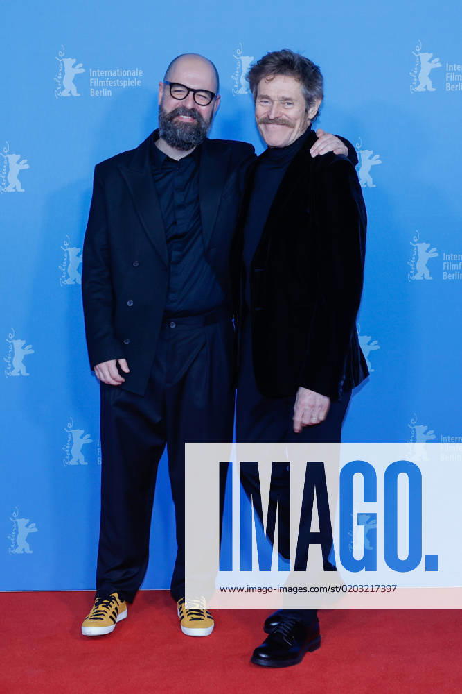 Vasilis Katsoupis and Willem Dafoe at the arrival of the Panorama Premiere INSIDE during the Berlinale on 20 02 23 in Berlin Inside Premiere Berlinale