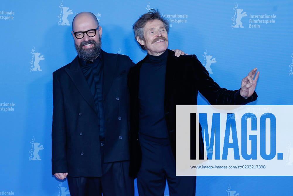 Vasilis Katsoupis and Willem Dafoe at the arrival of the Panorama Premiere INSIDE during the Berlinale on 20 02 23 in Berlin Inside Premiere Berlinale