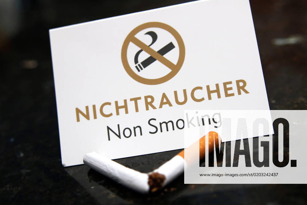 By fractional Cigarette and Shield Non smokers Broken Cigarette and Sign Non Smoking BLWS681253