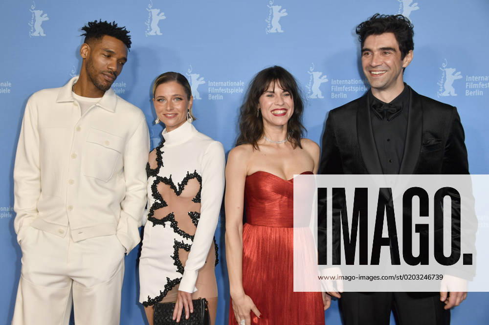 Parker Sawyers, Svenja Jung, Ana Ularu and Alec Secareanu at the premiere of the TV series Spy Master at the Berlinale 2023 73 Berlin International Film Festival at Zoo Palast Berlin, 20 02 2023. Foto:xN.xKubelkax xFuturexImage