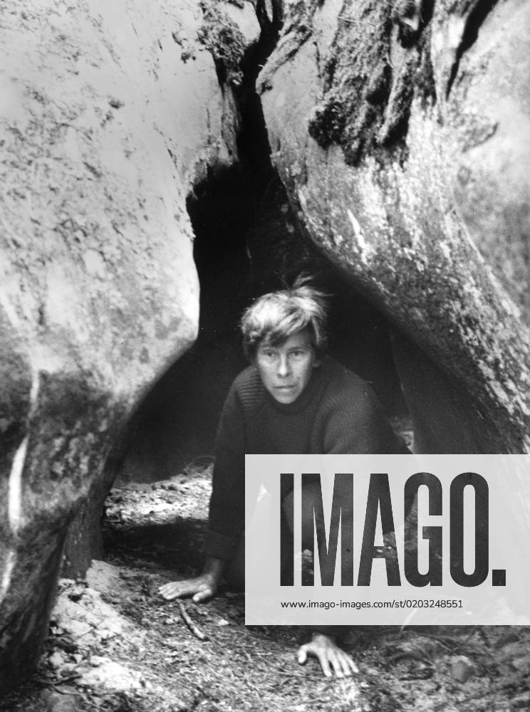FILE 1961 07 13 Tove Jansson, author of the Moomin books, pictured at her childhood island Bredsar in the Gulf of Finland, where she owned several houses Bredsär FINLAND