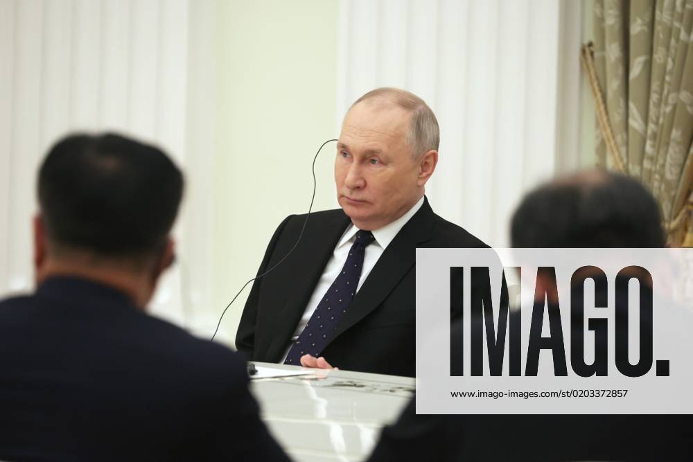 Russia Putin China 8375729 22.02.2023 Russian President Vladimir Putin meets with Chinese Central Foreign Affairs Commission Office Director Wang Yi, in Moscow, Russia. Anton Novoderezhkin POOL Moscow Russia