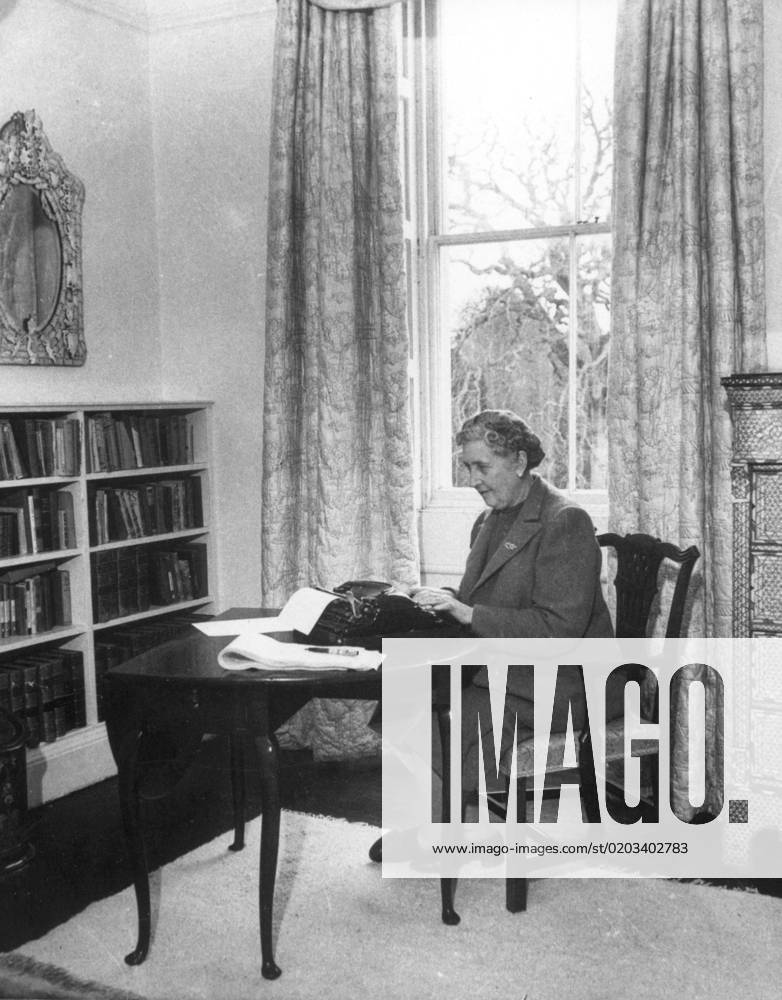 ARCHIVE PICTURE 19510101 Author Agatha Christie at her desk England