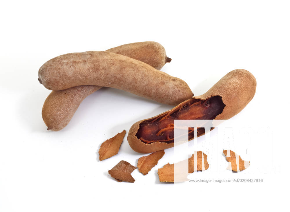 Group of tamarind isolated on white background