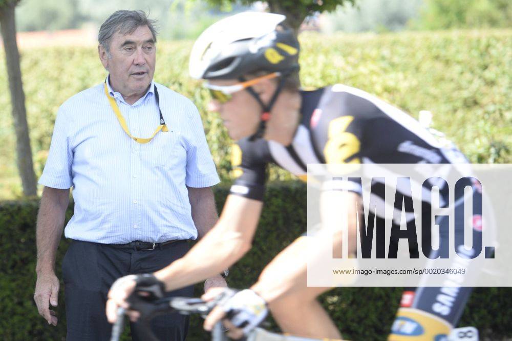 - ANTWERPEN, BELGIUM: Former Belgian cyclist Eddy Merckx pictured during stage 3 of the 102nd edition of the Tour de France cycling race, 159,5 km from Antwerp to Huy, Monday 06 July 2015. This year s Tour de France is taking place from 4 to 26 July. DIRKxWAEM x04658745x