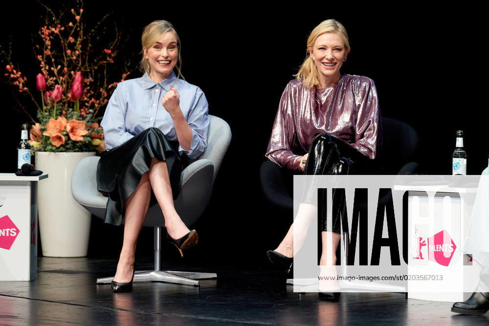 Berlinale Talent Talk Grand Orchestra Conducting Tar with Cate Blanchett Nina Hoss and Cate Blanchett at the Berlinale Talent Talk on Grand Orchestra Conducting Tar at the 73 Berlinale at HAU Hebbel am Ufer HAU1 in Berlin