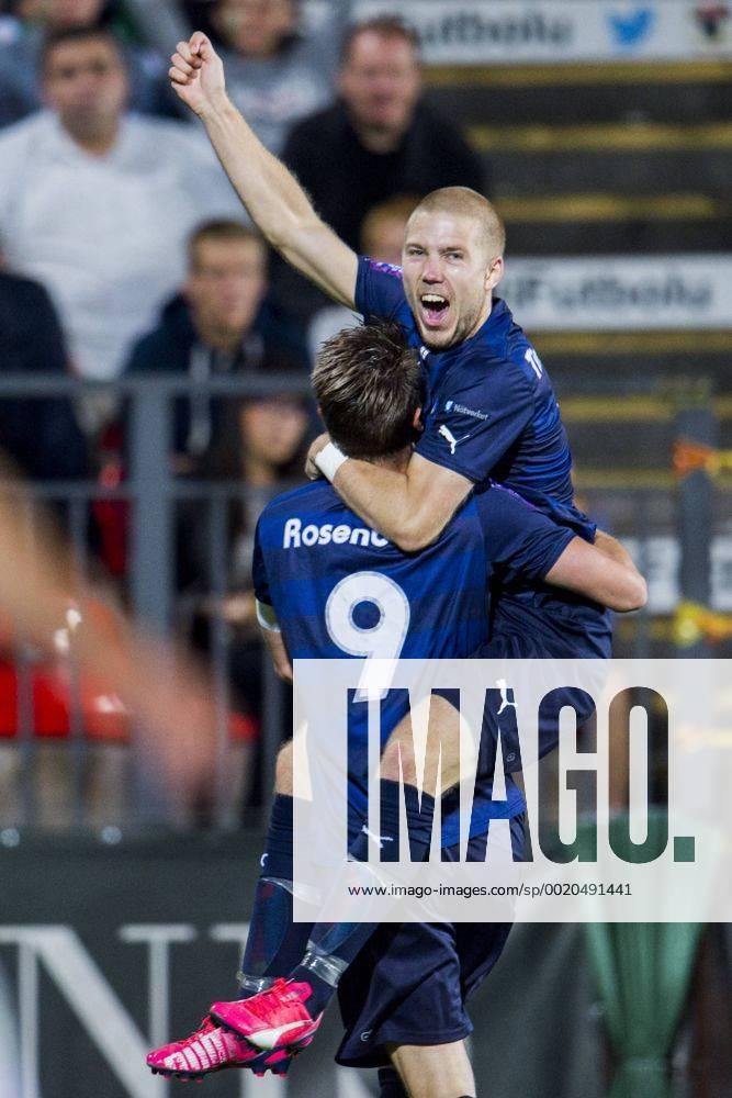 Vilnius, Litauen - 150721 Malmö FFs Anton Tinnerholm Markus Rosenberg - fotbollsmatchen Zalgiris Vilnius VMFD and Malmö FF - Quali - Champions League den 21 juli 2015 i Vilnius. .Foto: LUDVIG THUNMAN BILDBYRAN kod LT 35107 News - July 21, 2015 - ZUMAb138