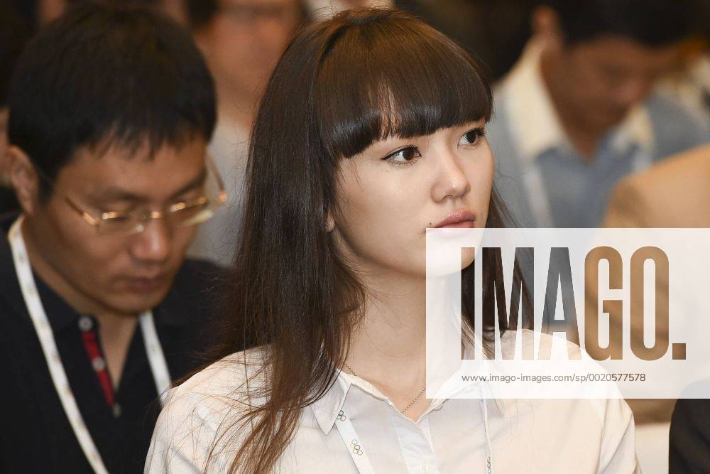 (CHINA OUT) Kazakhstan volleyball player Altynbekova Sabina attends the Almaty Press Briefing of the 128th IOC Session on July 30, 2015 in Kuala Lumpur, Malaysia. CFP470956693