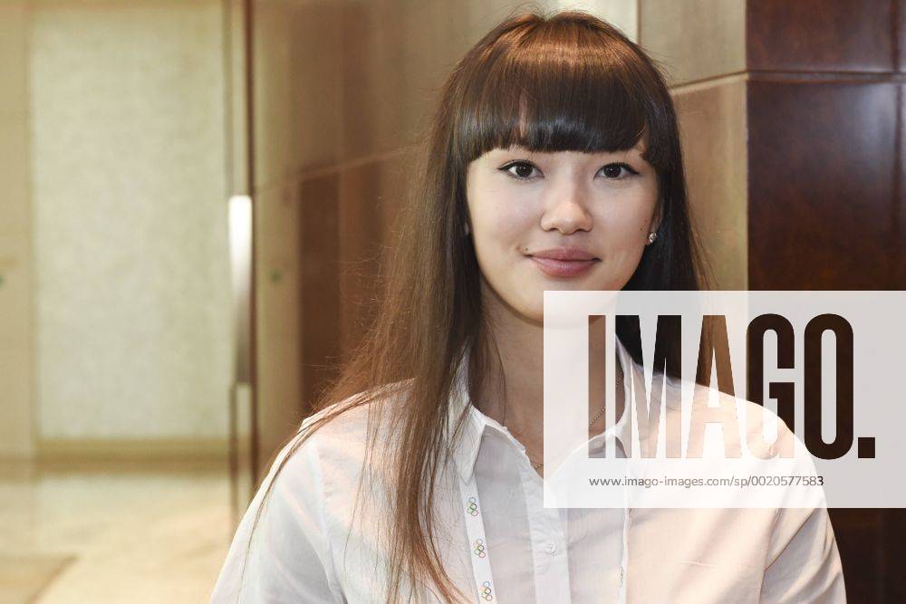(CHINA OUT) Kazakhstan volleyball player Altynbekova Sabina attends the Almaty Press Briefing of the 128th IOC Session on July 30, 2015 in Kuala Lumpur, Malaysia. CFP470956698