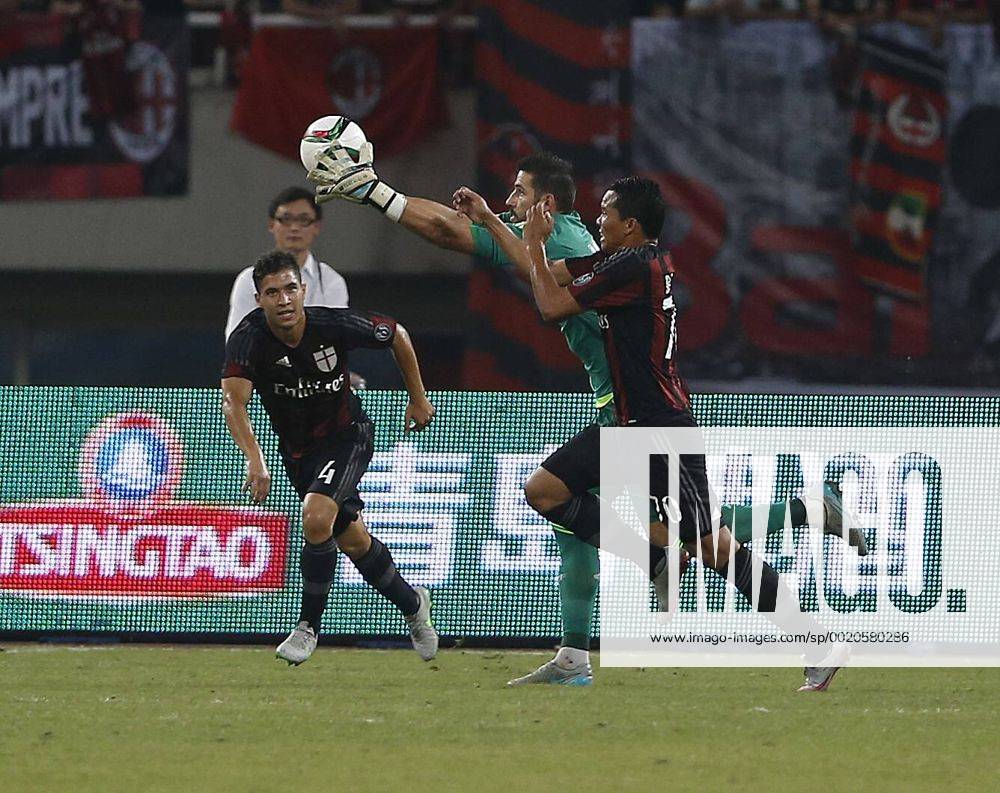 Pre-season friendly match between Real Madrid and AC Milan. In this picture, Kiko Casilla and Carlos Bacca. CHEMAxREYx