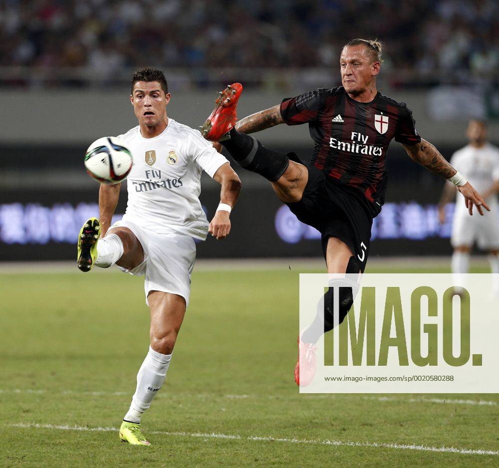 Pre-season friendly match between Real Madrid and AC Milan. In this picture, Cristiano Ronaldo and Philippe Mexes . CHEMAxREYx