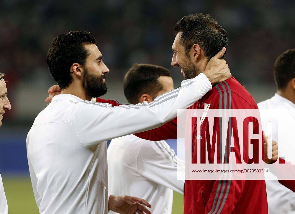 Pre-season friendly match between Real Madrid and AC Milan. In this picture, Alvaro Arbeloa and Diego Lopez. CHEMAxREYx