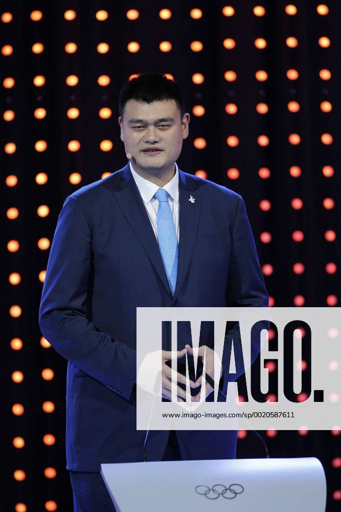 (CHINA OUT) 2022 Beijing Bid Committee Yao Ming speaks during the bid presentation to host the 2022 Winter Olympics in the Chinese city of Beijing at the 128th IOC session on July 31, 2015 in Kuala Lumpur, Malaysia. CFP471001664