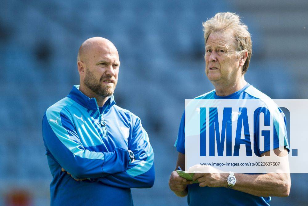 Aug. 4, 2015 - Malmö, Sverige - Malmö FFs Olof Persson, Age Hareide - Champions League, Training Malmö FF - ZUMAb138