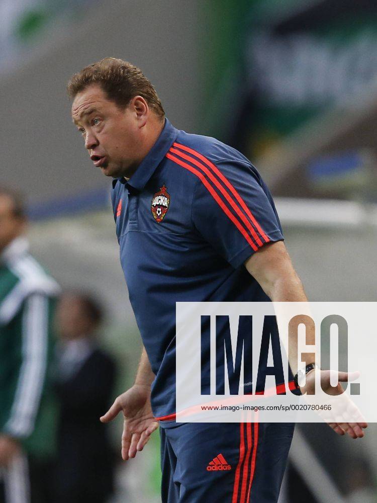 Aug. 18, 2015 - Lisbon, Portugal - CSKA s coach Leonid Slutskiy reacts during the Champions League football play-off first leg match between Sporting CP and PFC CSKA Moscow at Jose Alvalade Stadium in Lisbon on August 18, 2015. NURPHOTO CARLOS PALMA. FBL-EUR-C1-SPORTING-CSKA - ZUMAn230