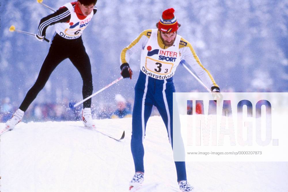 Thomas Wassberg (Schweden) auf der Strecke Nordischer Skilauf WM Herren Weltmeisterschaft 1987, Skisport, Skilanglauf, Langlauf, Ski Nordisch Einzelbild Oberstdorf