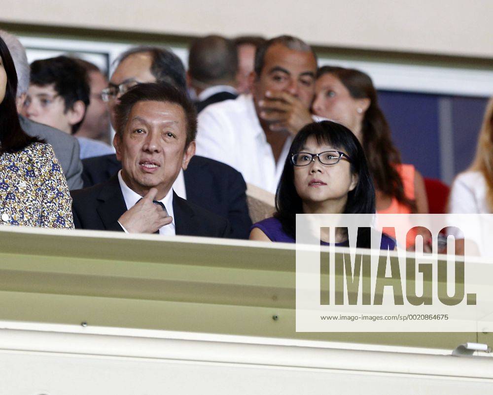Second leg of Champions League playoff match between FC Valencia and AS Monaco. In this picture, Peter Lim and Chan Lay Hoon. ANTONIOxSANZx