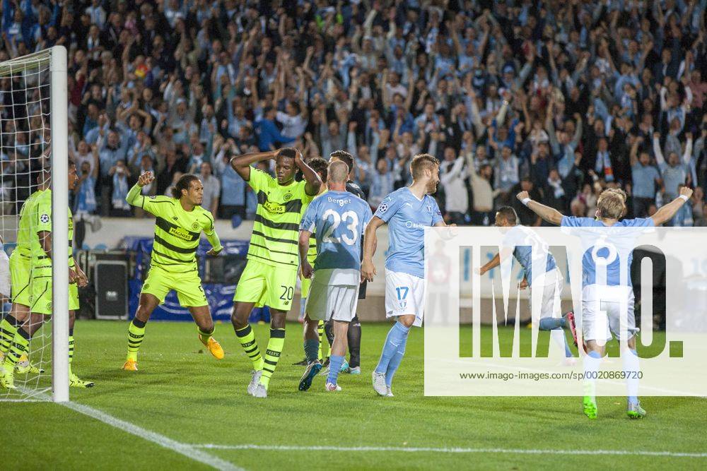 Malmö 150825 SPO Fotboll UEFA Champions League Champions Leagues play off Malmö FF - Celtic FC : Malmö 23 Jo Inge BergetMalmö 17 Rasmus Bengtsson Malmö 6 Oscar LewickiMalmö 28 Nikola Djurdjic - 4.04913981