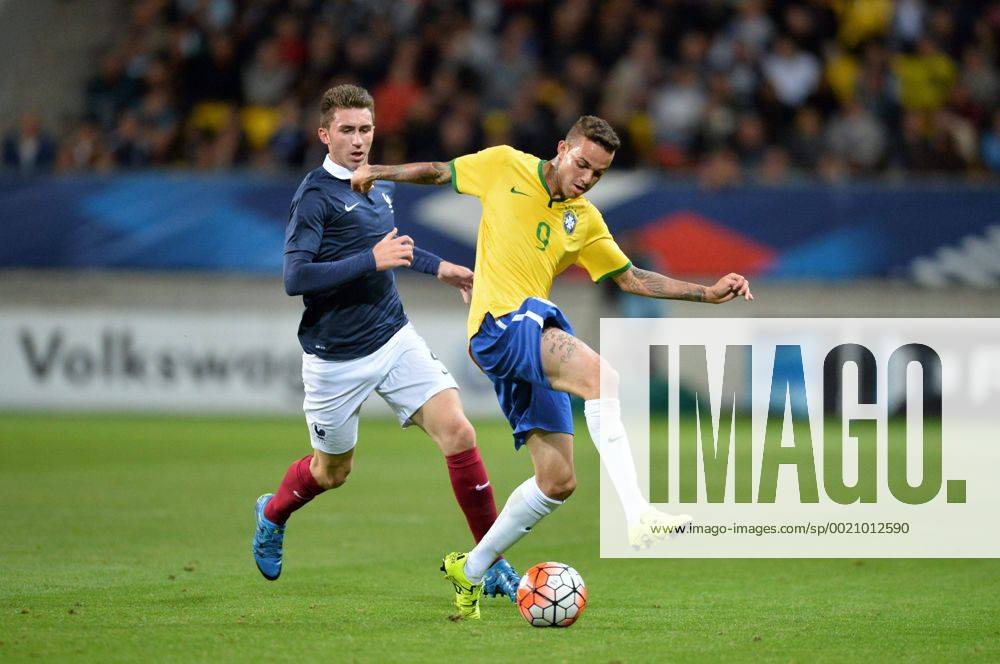 Aktuell Fußball, U21 Testspiel, Frankreich - Brasilien Luan (bre) - Aymeric Laporte (fra) FOOTBALL : France vs Bresil - Espoirs - match amical - 08 09 2015 AnthonyBIBARD FEP Panoramic