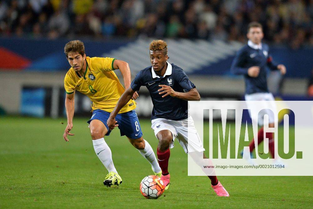 Kingsley Coiman (fra) - Lucas Silva (bre) FOOTBALL : France vs Bresil - Espoirs - match amical - 08 09 2015 AnthonyBIBARD FEP Panoramic