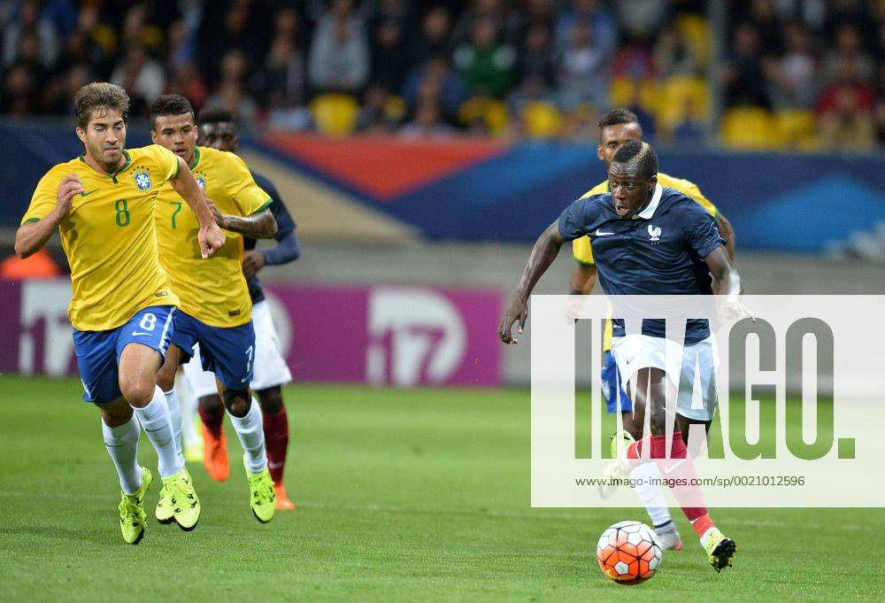 Aktuell Fußball, U21 Testspiel, Frankreich - Brasilien Benjamin Mendy (fra) - Lucas Silva (bre) FOOTBALL : France vs Bresil - Espoirs - match amical - 08 09 2015 AnthonyBIBARD FEP Panoramic