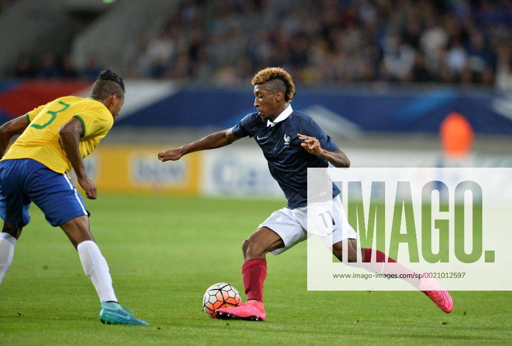 Aktuell Fußball, U21 Testspiel, Frankreich - Brasilien Kingsley Coman (fra) - Wallace (bre) FOOTBALL : France vs Bresil - Espoirs - match amical - 08 09 2015 AnthonyBIBARD FEP Panoramic