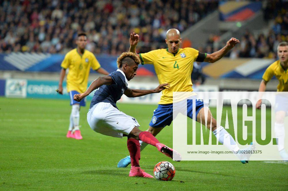 Kingsley Coman (fra) - Doria (bre) FOOTBALL : France vs Brasil - Football - firendly match - 08 09 2015 AnthonyBIBARD FEP Panoramic