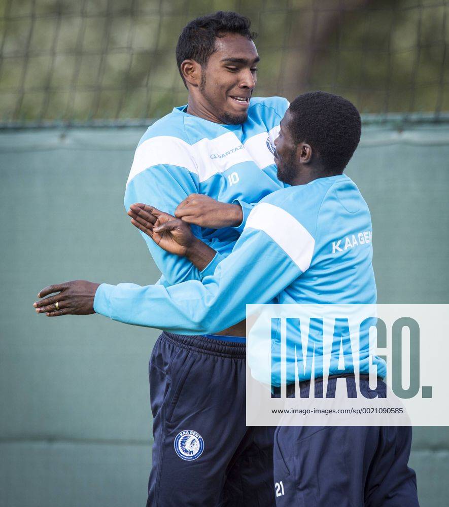 - GENT, BELGIUM: Gent s Renato Neto and Gent s Nana Asare pictured in action during a training of KAA Gent, in Gent, Tuesday 15 September 2015. Tomorrow Belgian first league soccer team KAA Gent will play the first game in the group stage of the Uefa Champions League competition against French Olympique Lyon. JASPERxJACOBS x04700158x