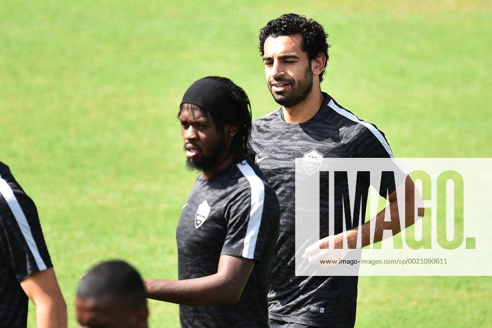 Gervinho, Mohamed Salah Football Champions League 2015 2016 AS Roma training andreaxstaccioli