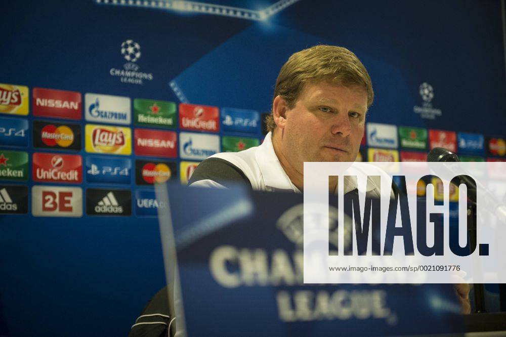 - GENT, BELGIUM: Gent s head coach Hein Vanhaezebrouck pictured during a press conference PK Pressekonferenz of KAA Gent, in Gent, Tuesday 15 September 2015. Tomorrow Belgian first league soccer team KAA Gent will play the first game in the group stage of the Uefa Champions League competition against French Olympique Lyon. JASPERxJACOBS x04700215x