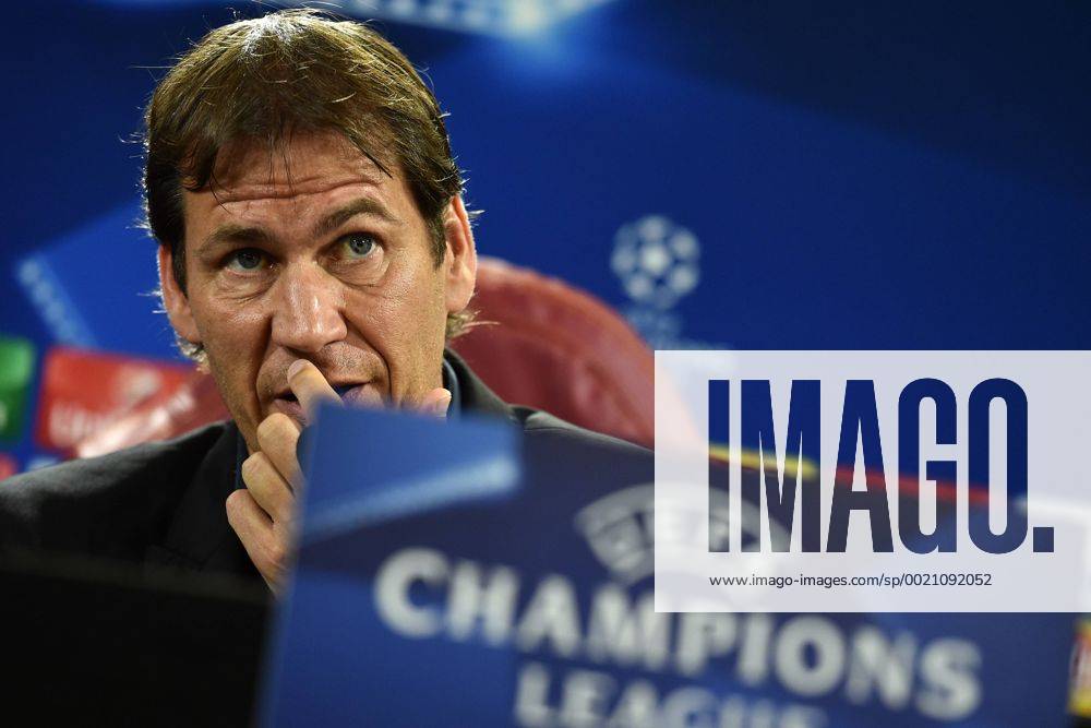 Rudi Garcia Roma 15-09-2015 Trigoria ( Roma ) Football Calcio Champions League 2015 2016 AS Roma press conference PK Pressekonferenz andreaxstaccioli