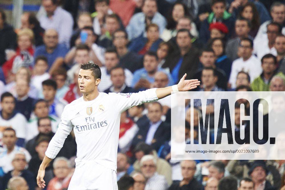 Sept. 15, 2015 - Madrid, Spain - Cristiano Ronaldo (forward, Real Madrid F.C.) in action during the UEFA Champions League match between Real Madrid and FC Shakhtar Donetsk at Santiago Bernabeu on September 15, 2015 in Madrid Real Madrid vs FC Shakhtar Donetsk. UEFA Champions League. - ZUMAg15_