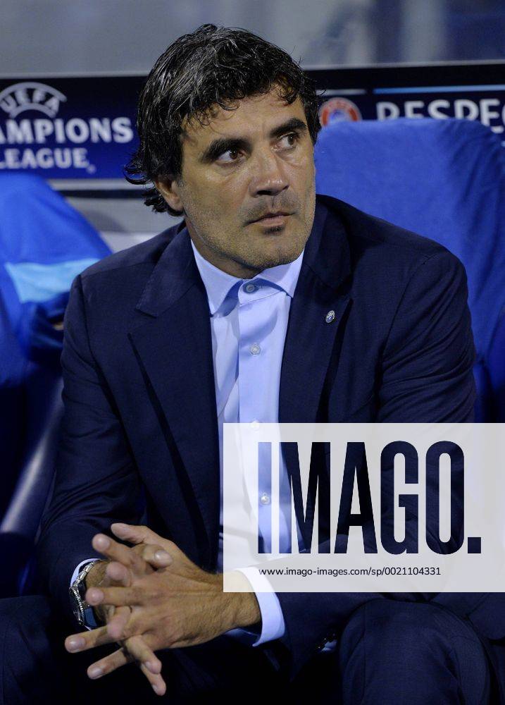 Champions League - Dinamo - Arsenal 16.09.2015.,Croatia, stadium Maksimir, Zagreb - UEFA Champions League, Group F, 1 st. round GNK Dinamo - Arsenal FC.Dinamo coach Zoran Mamic MarkoxLukunic PIXSELL