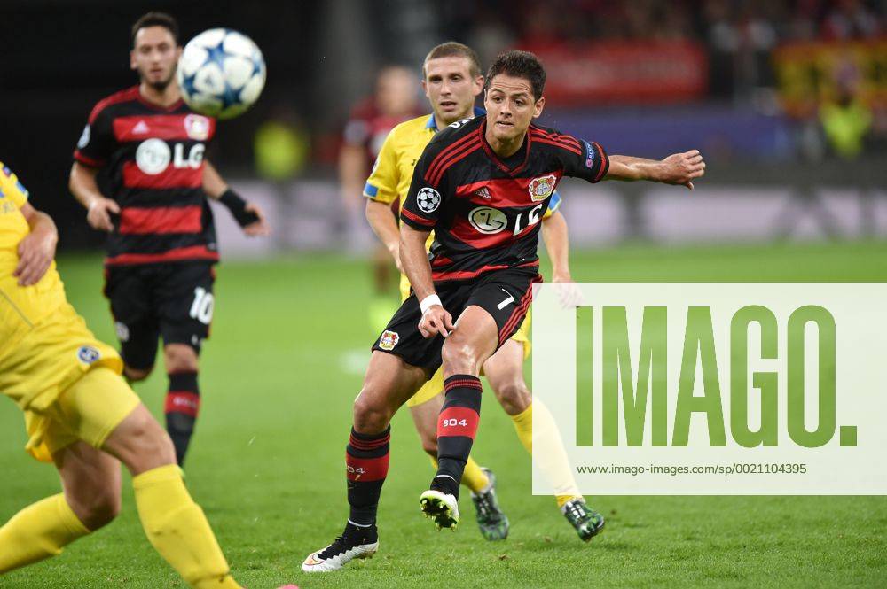 Fussball, Saison 2015 2016, Champions League, 2015 16, Vorrunde, Bayer 04 Leverkusen - Bate Borisov, Chicharito (Javier Hernandez, Bayer 04 Leverkusen) in Aktion